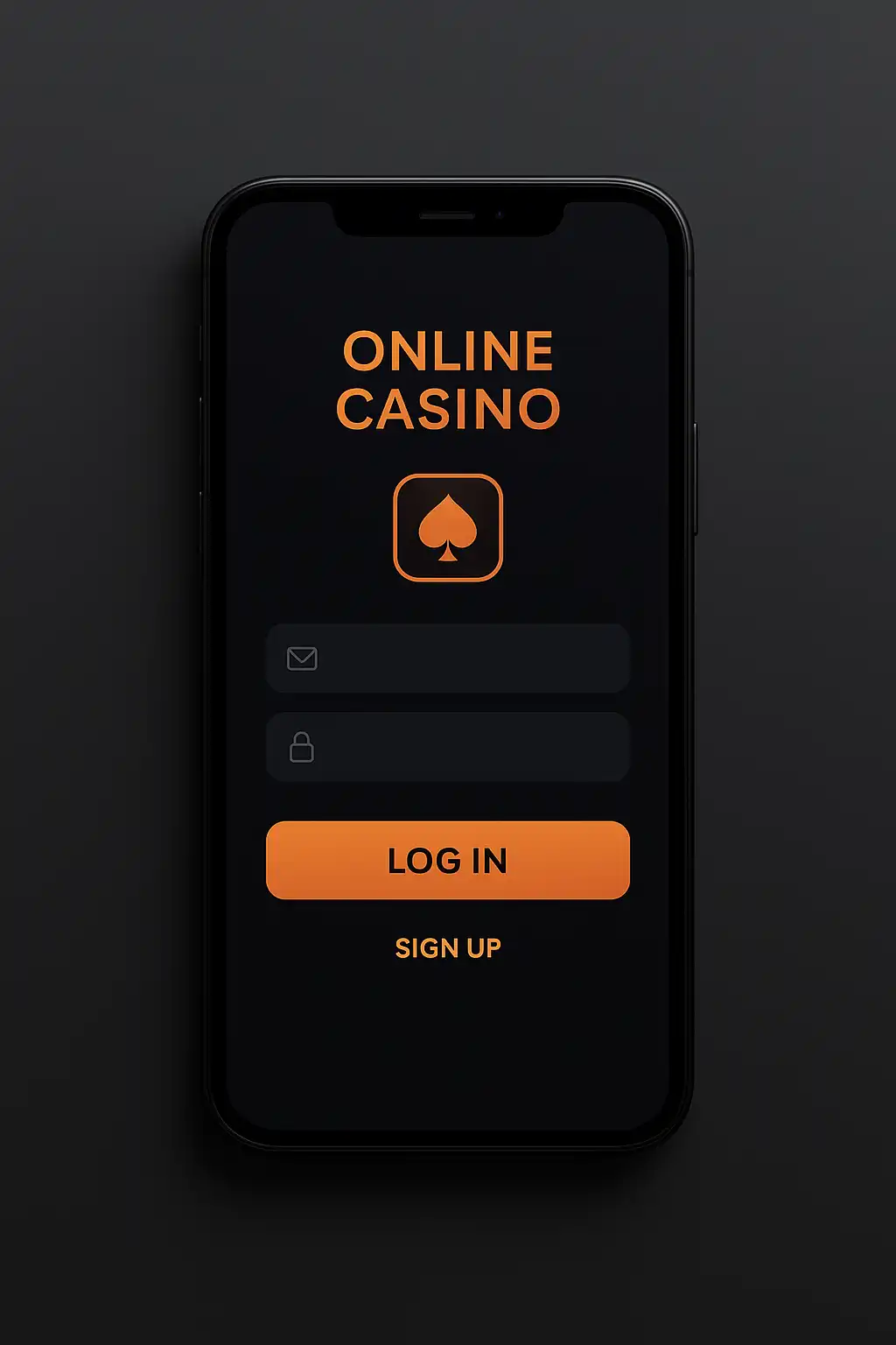 JamSlots Login Bildschirm auf einem Smartphone